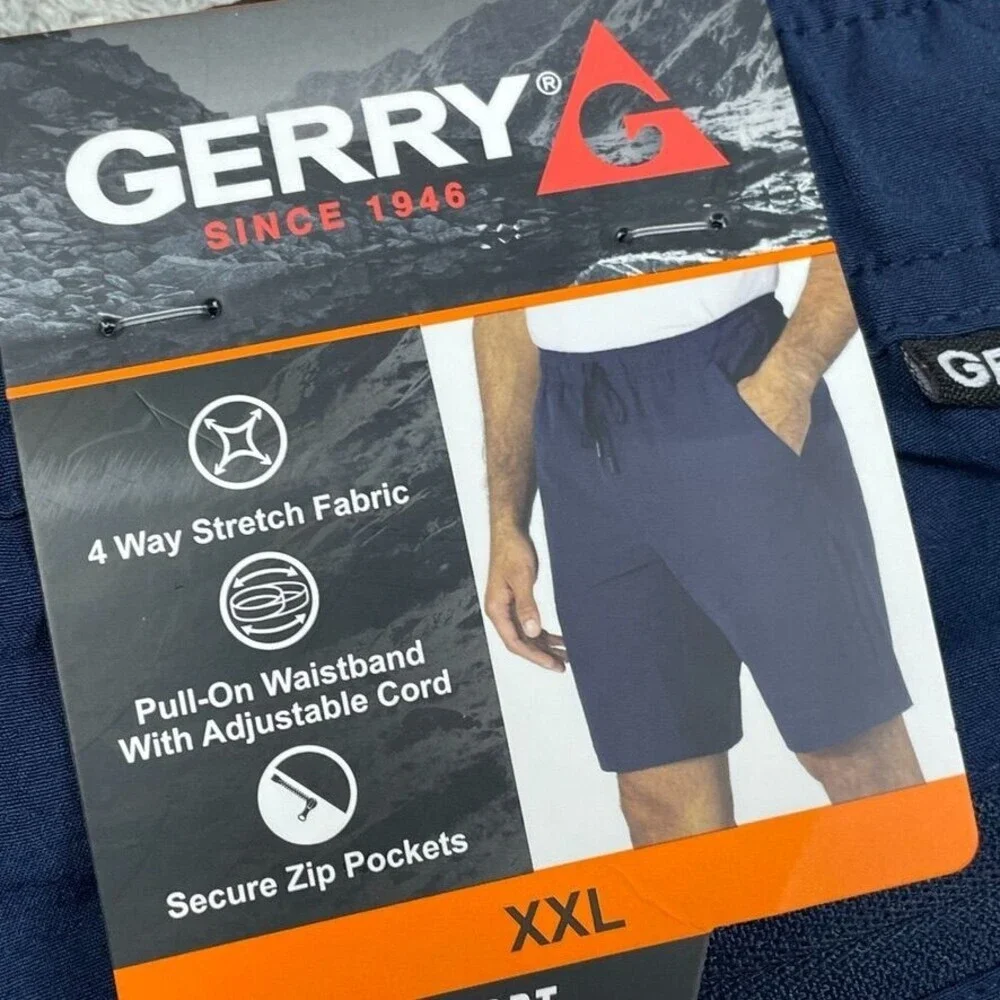 Gerry Mens Trail Shorts XX-Large Blue Athletic Fit Lightweight Stretch a1109 - Picture 7 of 8